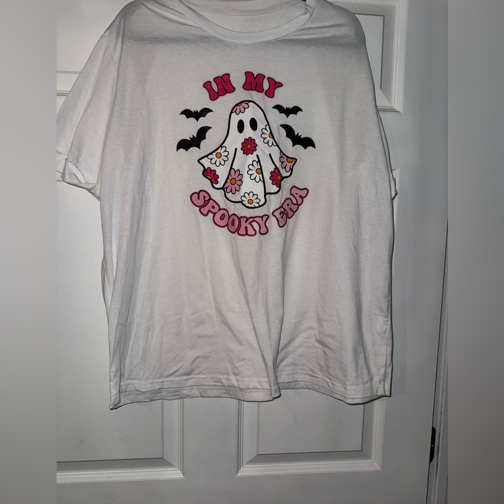 White SHEIN XL Halloween tshirt